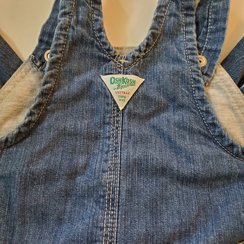 Oshkosh Vintage Denim Lined Overalls, Size 18 months Toddler